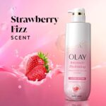 Olay Body Wash for Women, Intensely Hydrating, Pro-Hyaluronic Acid Serum Complex, Renews Moisture, Vitamin B3 Lameller Technology, For All Skin Types, Strawberry Summer Fizz Scent, 20 fl oz - Image 4