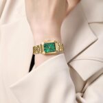 GOLDEN HOUR Women's Rectangular Quartz Analogue Watch, Gold Ladies Watches with Stainless Steel Band Fashion Casual Dress Waterproof Vintage Wrist Watches for Women - Image 5