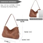 BOSTANTEN Purses for Women Leather Shoulder Bags Designer Ladies Hobo Handbags Pocketbooks, B02-retro Brown, Medium - Image 6