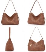 BOSTANTEN Purses for Women Leather Shoulder Bags Designer Ladies Hobo Handbags Pocketbooks, B02-retro Brown, Medium - Image 8