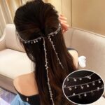 3pcs Long Star and Rhinestone Hair Chains, Cute Hairpin Chain Clips Bling Tassel Crystal Head Pins for Braids, Decorative Hair Charm Accessories for Women Girls Party Wedding Birthday - Image 6
