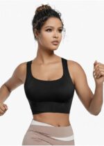 Women One-Piece Sports Bra Yoga Vest Crop Top Non-Strapless Fitness Underwear Breathable Stretch Gym Activewear for Running Training Gym Dance Cycling - Image 4