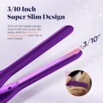 Pencil Flat Iron for Short Hair, 1/3 Inch Super Slim Mini Flat Iron Hair Straightener and Curler 2 in 1, Dual Voltage PTC and Ceramic Small Flat Iron Hair Straightener - Image 3