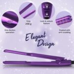 Pencil Flat Iron for Short Hair, 1/3 Inch Super Slim Mini Flat Iron Hair Straightener and Curler 2 in 1, Dual Voltage PTC and Ceramic Small Flat Iron Hair Straightener - Image 10