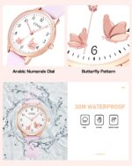 CIVO Watches for Women Leather Pink: Analog Quartz Wrist Watch Waterproof Fashion Easy to Read Business Elegant Ladies Watches - Image 4