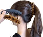 2-Pack Banana Hair Clips for Women - Tortoise Shell Pattern Claw Clips, Non-Slip Combs for Thick Hair, Sturdy Hair Accessories - Image 2