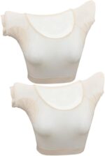 FRCOLOR Washable Underarm Sweat Pad Vest for Women Breathable Sweat Absorbing Undershirt Lightweight Elastic Summer Activewear for Wedding Yoga Work - Image 2