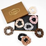 Lolalet Satin Hair Scrunchies for Women, Soft Silk Like Hair Ties, Medium Scrunchy Cute Ponytail Holder Hair Accessories with Elastic Hair Bands for Girls Thick Thin Curly Hair -8 Pack, Style A - Image 2