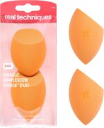 Real Techniques Miracle Complexion Sponge, 0.9375 ounce (Pack of 2), Latex-Free, Polyurethane Foam, Multi-Purpose, Round Bottom Makeup Sponges, Ideal for Blending - Image 2