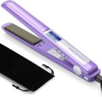 Wavytalk Pro Flat Iron Hair Straightener, 100% Pure Titanium Flat Iron for Easy Glide, Straightener and Curler for All Hairstyles, Dual Voltage (Purple) - Image 2