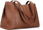befen Genuine Leather Laptop Tote Bag for Women, Womens 15.6 Inch Computer Bags Work Totes Purse Shoulder Purses Handbags - Image 2